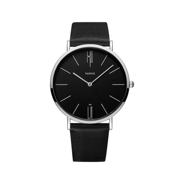 Men's Alloy Pu Strap Round Dial Leisure Sports Quartz Watch