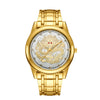 Men's Alloy Quartz Watch With Dragon Design Waterproof Mineral Strengthened Glass Mirror Single Folding Buckle Fashion Style