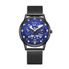 Men's Alloy Quartz Watch With Mineral Reinforced Glass Mirror Round Dial Business Style Waterproof Luminous Hollow Casual