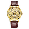 Men's Alloy Quartz Watch With Mineral Reinforced Glass Mirror Round Dial Business Style Waterproof Luminous Hollow Casual