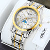 Men's Alloy Quartz Wrist Watch With Round Dial Business Style Waterproof Luminous