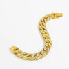 Men's Alloy Rhinestone Geometric Bracelet Trendy Hip Hop Style