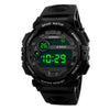 Men's Alloy Rubber Electronic Sports Watch With Round Dial And Pin Buckle