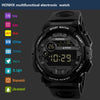 Men's Alloy Rubber Electronic Sports Watch With Round Dial And Pin Buckle