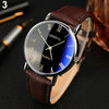 Men's Alloy Shell Casual Watch With Roman Lettering And Blue Light Round Dial