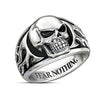 Men's Alloy Skull Ring With Geometric Design Electroplated Hip Hop Style Statement Jewelry