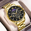 Men's Alloy Stainless Steel Waterproof Luminous Calendar Quartz Watch With Round Dial And Business Style