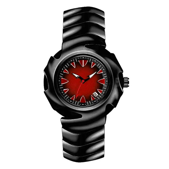 Men's Alloy Stainless Steel Y2k Shaped Blade Waterproof Quartz Watch