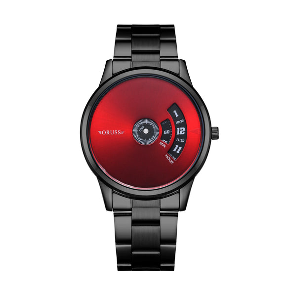 Men's Alloy Strap Automatic Movement Round Dial Waterproof Business Style Watch
