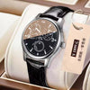 Men's Alloy Strap Automatic Movement Round Dial Waterproof Business Style Watch