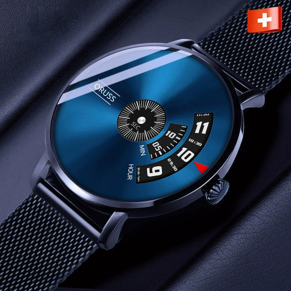 Men's Alloy Strap Automatic Movement Round Dial Waterproof Business Style Watch