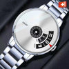 Men's Alloy Strap Automatic Movement Round Dial Waterproof Business Style Watch