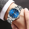 Men's Alloy Strap Quartz Watch With Rhombus Shape Digital Dial Rhinestone Calendar And Rose Gold Pin Buckle
