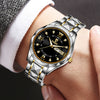 Men's Alloy Strap Quartz Watch With Rhombus Shape Digital Dial Rhinestone Calendar And Rose Gold Pin Buckle