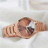 Men's Alloy Watch Fashion Business Style Round Dial Waterproof Spiral Crown Single Folding Buckle