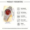 Men's Alloy Watch With Mineral Reinforced Glass Mirror Round Dial Casual Style