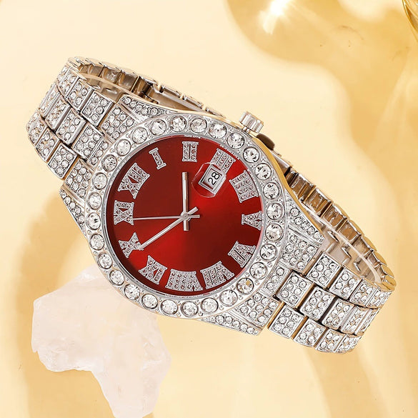 Men's Alloy Watch With Mineral Reinforced Glass Mirror Round Dial Casual Style