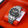 Men's Alloy Wrist Watch Round Dial Personality Durable Trendy Cool Black Waterproof Luminous Business Style