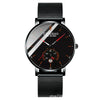 Men's Automatic Alloy And Stainless Steel Watches With Round Dial And Mineral Strengthened Glass Mirror Waterproof