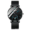Men's Automatic Alloy And Stainless Steel Watches With Round Dial And Mineral Strengthened Glass Mirror Waterproof