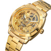 Men's Automatic Mechanical Square Dial Metal Case Stainless Steel Belt Casual Watch
