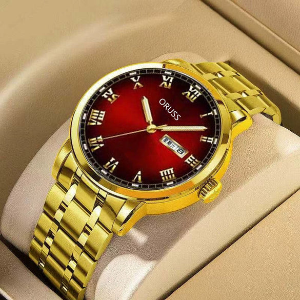 Men's Automatic Mobile Watch Steel Luminous Waterproof Calendar Business Style Round Dial