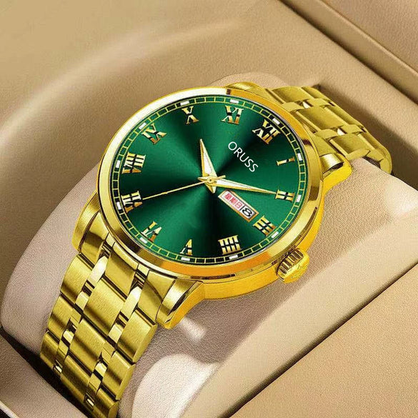 Men's Automatic Mobile Watch Steel Luminous Waterproof Calendar Business Style Round Dial