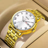 Men's Automatic Mobile Watch Steel Luminous Waterproof Calendar Business Style Round Dial