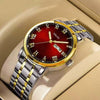 Men's Automatic Mobile Watch Steel Luminous Waterproof Calendar Business Style Round Dial