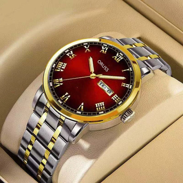 Men's Automatic Mobile Watch Steel Luminous Waterproof Calendar Business Style Round Dial