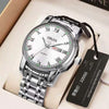 Men's Automatic Mobile Watch Steel Luminous Waterproof Calendar Business Style Round Dial