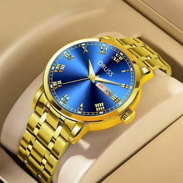 Men's Automatic Mobile Watch Steel Luminous Waterproof Calendar Business Style Round Dial