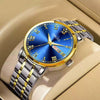 Men's Automatic Mobile Watch Steel Luminous Waterproof Calendar Business Style Round Dial