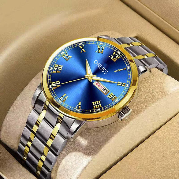 Men's Automatic Mobile Watch Steel Luminous Waterproof Calendar Business Style Round Dial