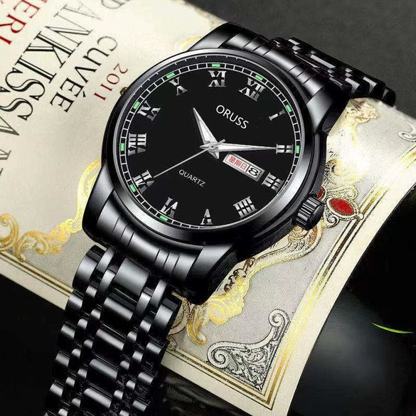 Men's Automatic Mobile Watch Steel Luminous Waterproof Calendar Business Style Round Dial