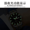 Men's Automatic Movement Alloy Case Fine Steel Strap Round Dial Mineral Reinforced Glass Mirror Leisure Style Luminous Waterproof Double Calendar Digital Watch