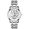 Men's Automatic Movement Watch Alloy Case And Strap Mineral Strengthened Glass Mirror Round Dial Leisure Style Luminous Waterproof