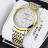 Men's Automatic Movement Waterproof Luminous Double Calendar Casual Business Style Watch With Alloy Strap And Stainless Steel Case
