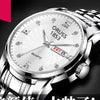 Men's Automatic Movement Waterproof Luminous Double Calendar Casual Business Style Watch With Alloy Strap And Stainless Steel Case