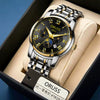 Men's Automatic Non Mechanical Business Style Watch With Alloy Case And Strap Mineral Strengthened Glass Mirror Round Dial