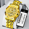 Men's Automatic Non Mechanical Business Style Watch With Alloy Case And Strap Mineral Strengthened Glass Mirror Round Dial
