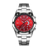 Men's Automatic Tungsten Steel And Steel Watch Luminous Waterproof Calendar Hollow Large Dial