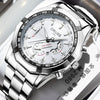 Men's Automatic Tungsten Steel And Steel Watch Luminous Waterproof Calendar Hollow Large Dial