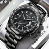 Men's Automatic Tungsten Steel And Steel Watch Luminous Waterproof Calendar Hollow Large Dial