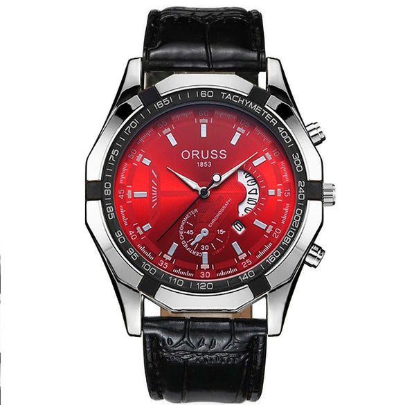 Men's Automatic Tungsten Steel And Steel Watch Luminous Waterproof Calendar Hollow Large Dial
