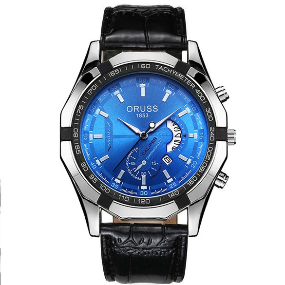 Men's Automatic Tungsten Steel And Steel Watch Luminous Waterproof Calendar Hollow Large Dial