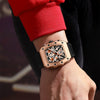 Men's Barrel Shaped Silicone And Stainless Steel Watch With Chronograph Function