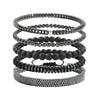 Men's Beaded Bracelet Set Stone Geometric Handmade