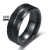Men's Black And Gold Twotone Tungsten Steel Geometric Ring With Electroplated Finish Wholesale Jewelry