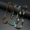 Men's Bohemian Geometric Beads And Crystal Hand Knitted Necklace